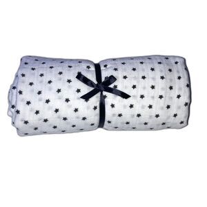 NORDSTROM BABY Muslin Swaddle Blanket Twilight Sleepy Stars 48 x 44 inches